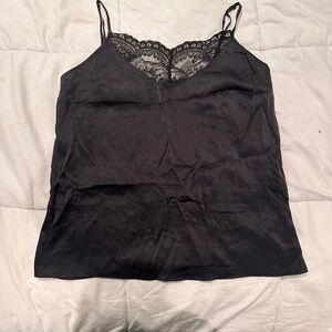 7 For All Mankind Lace Trim Low Back Camisole